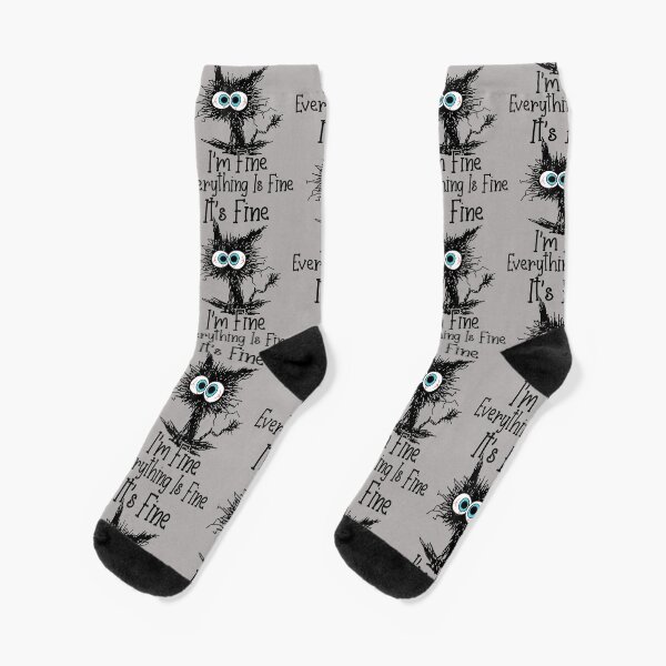 Item preview, It's Fine I'm Fine Everything Is Fine Funny cat  designed and sold by zacben.