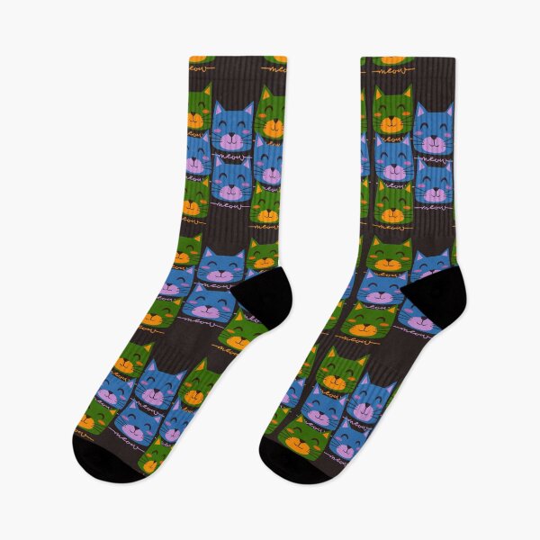 Item preview, Colorful retro abstract illustration motif of cute cats. designed and sold by DaliaSabryTee.