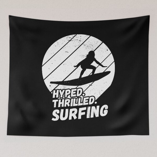 Item preview, Hyped, Thrilled, Surfing - Surfing Silhouette, Wave riding designed and sold by rattob.