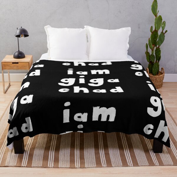 Item preview, I am Giga Chad Text Monochrome Black designed and sold by Meepuruproject.