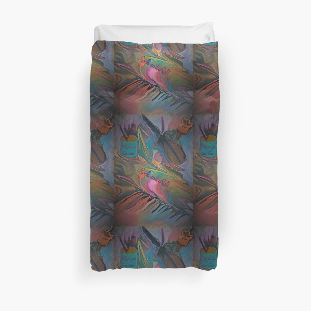 Abstract -Play It Again Sam Duvet Cover