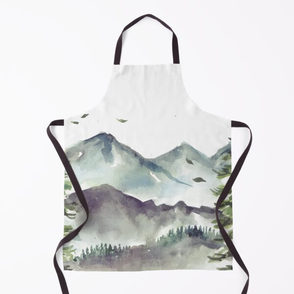 Item preview, Mountain And Pine Trees Watercolor designed and sold by Yorda Creative.