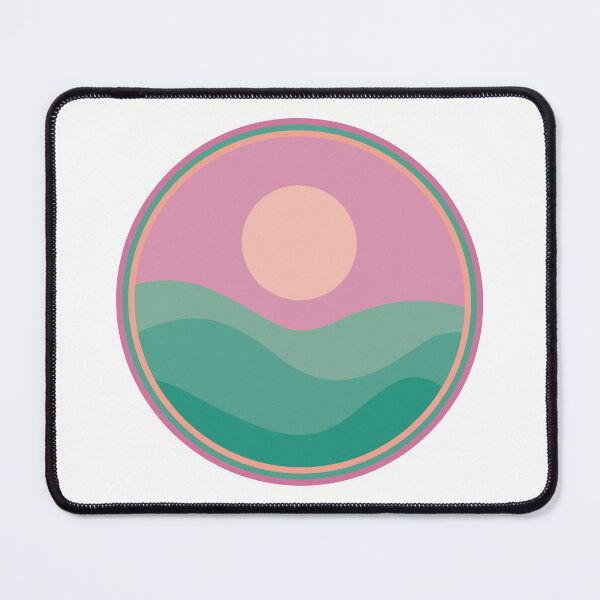 Item preview, Grassy Green Hills with Pink Sky Minimalist Design designed and sold by Creations-By-Em.