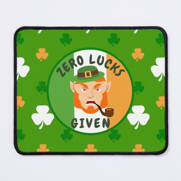 Item preview, St. Patrick's Day - Zero Lucks Given with background - funny design designed and sold by INSOMNIAC101.