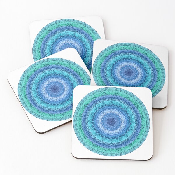 Item preview, Caribbean Blues Mandala designed and sold by joyfuldots.