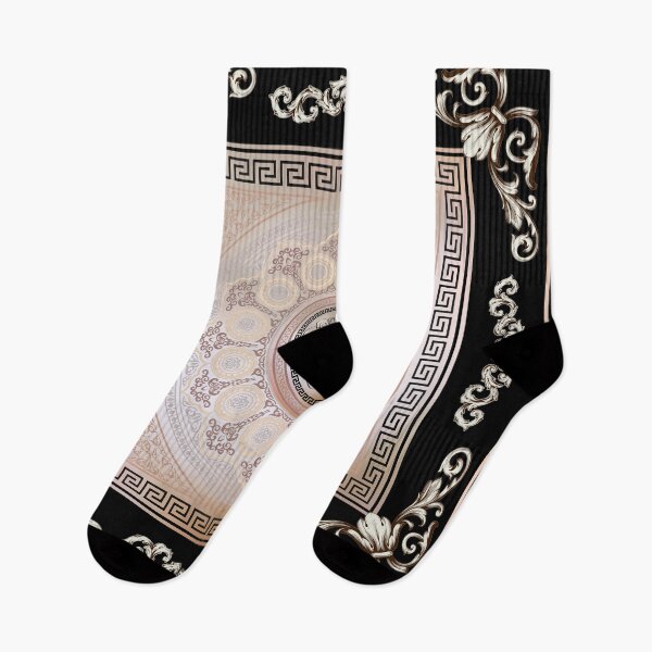Item preview, Ornate Baroque Filigree Pink Black Greek Meander designed and sold by Yiorgos Designs.