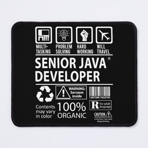 Item preview, Senior Java Developer T Shirt - MultiTasking Certified Job Gift Item Tee designed and sold by sabinacsnm.