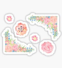 Watercolor Floral Stickers Sticker