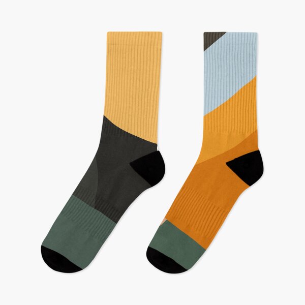 Item preview, Modern Geometric Patches Green, Orange and Black Minimal Abstract Design designed and sold by patternsoup.