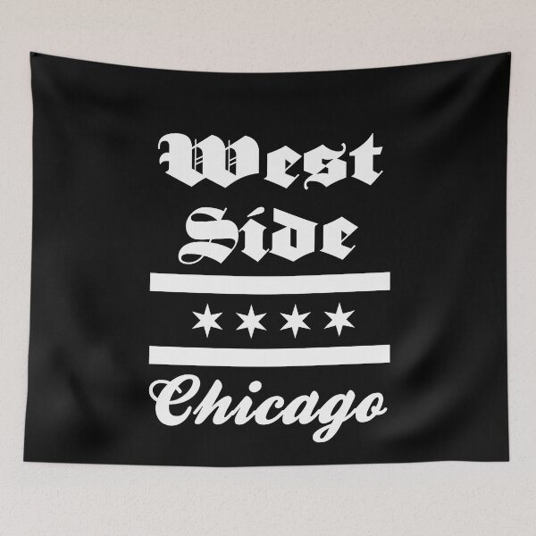 Item preview, West Side Chicago Flag Illinois USA Vintage Font designed and sold by SuperFreshArt.