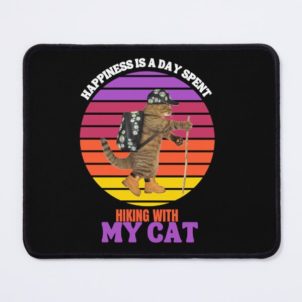 Item preview, Happiness is a day spent hiking with my cat designed and sold by Strale25kv.