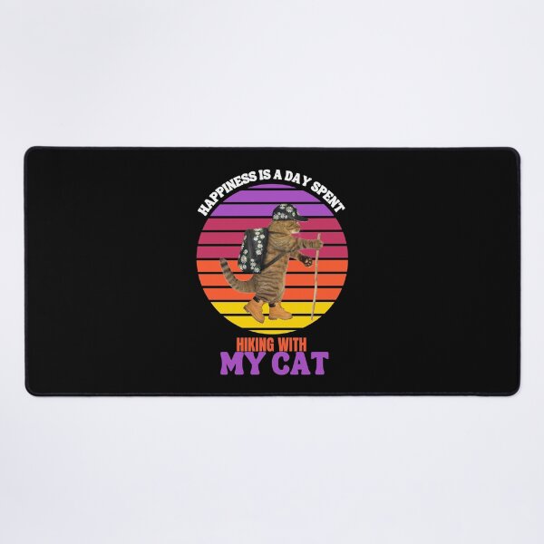 Item preview, Happiness is a day spent hiking with my cat designed and sold by Strale25kv.