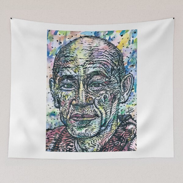 Item preview, SHUNRYU SUZUKI watercolor and ink portrait designed and sold by lautir.