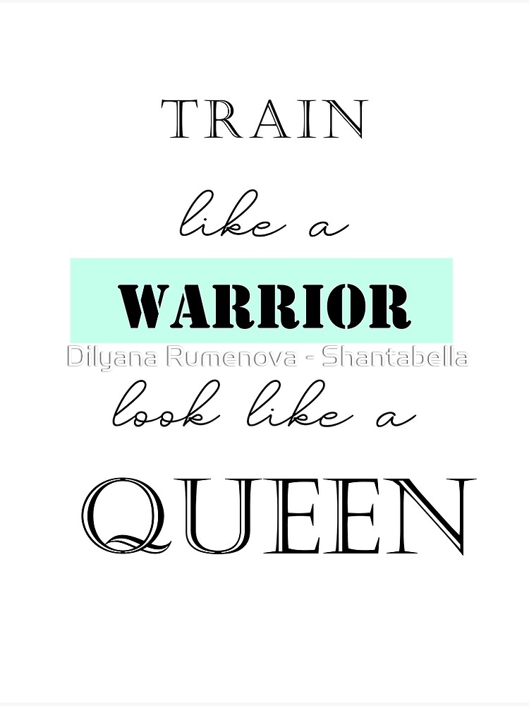 "Train like a warrior look like a queen" Photographic Print for Sale by
