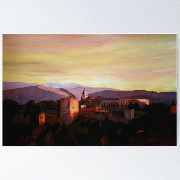 Item preview, Alhambra Granada Spain With Snow Covered Mountains From Albaicin designed and sold by artshop77.