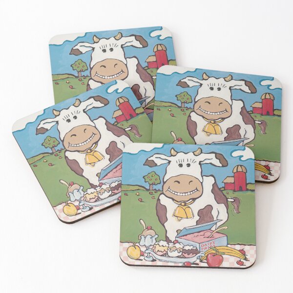 Item preview, "Dairy Pride Ice Cream - Nothing less than Bessie's Best!" Lenny Sommese Advertising Art Illustration | American vintage posters designed and sold by POSTERAMALA.