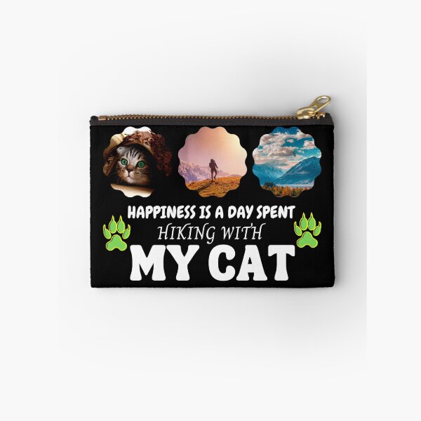 Item preview, Happiness is a day spent hiking with my cat designed and sold by Strale25kv.