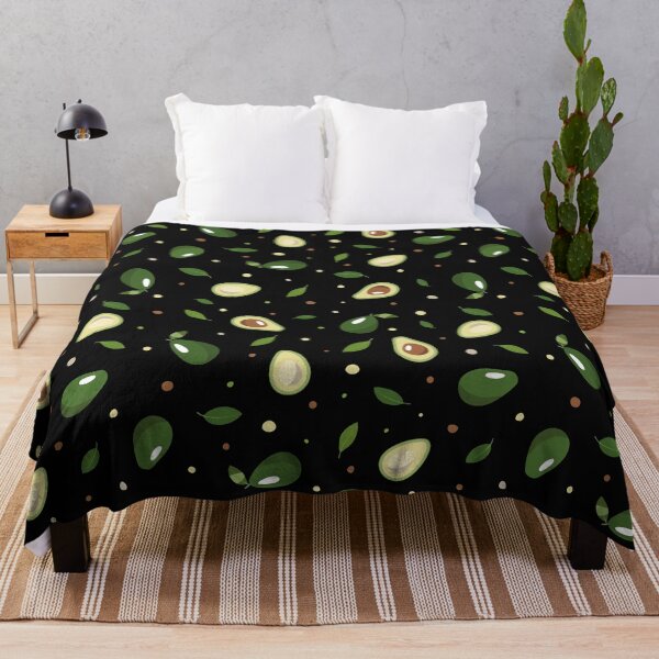 Item preview, Avocado pattern on black background designed and sold by KateBilous.