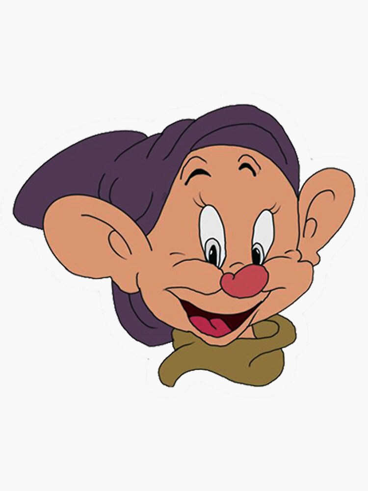 Dopey Face Sticker For Sale By Yasminbruce Redbubble 