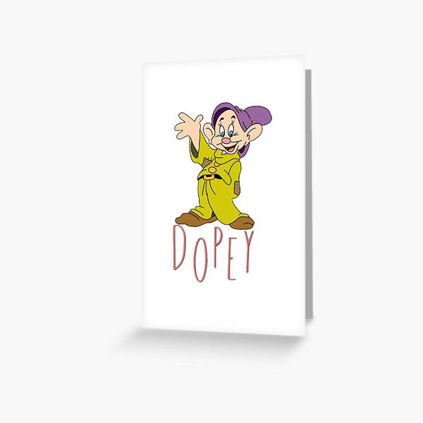 Dopey One Of The Famous Movie Characters Greeting Card By Yasminbruce Redbubble 