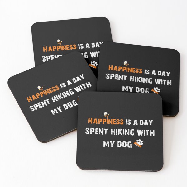 Item preview, Happiness is a day spent hiking with my dog designed and sold by Zaq Elas.