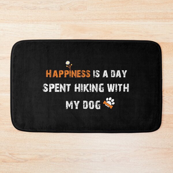 Item preview, Happiness is a day spent hiking with my dog designed and sold by Zaq Elas.