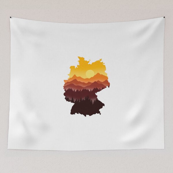 Item preview, germany map and landscape designed and sold by landscapeworlds.
