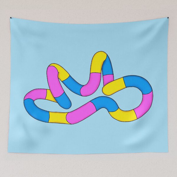 Item preview, Pansexual pride tangle designed and sold by Fantistic  on Redbubble.