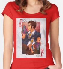 Handsome Jack card Fitted Scoop T-Shirt