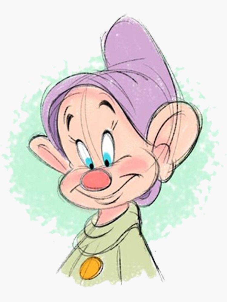 Dopey Smile Sticker For Sale By Yasminbruce Redbubble 