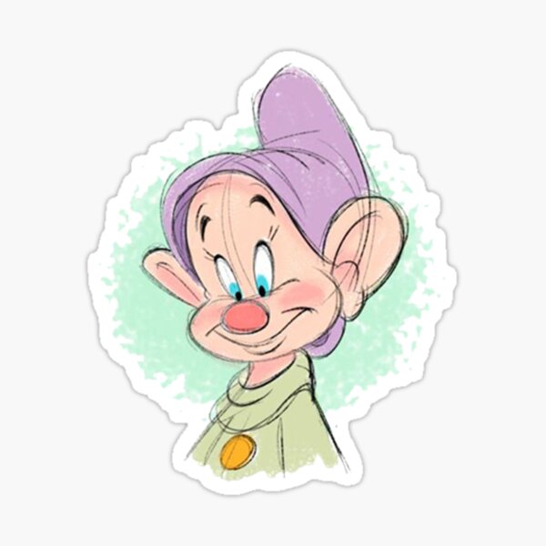 Dopey Smile Sticker For Sale By Yasminbruce Redbubble 
