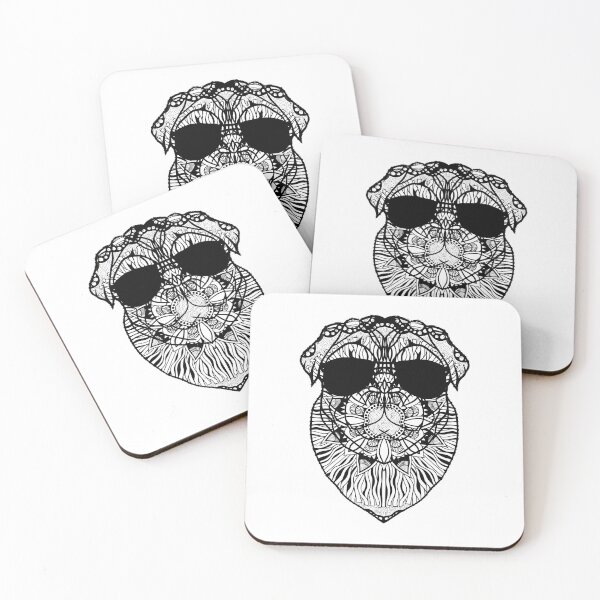 Item preview, Black And White Pug designed and sold by momofdoggos.