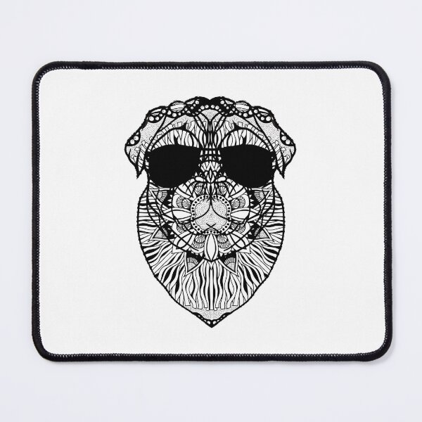 Item preview, Black And White Pug designed and sold by momofdoggos.