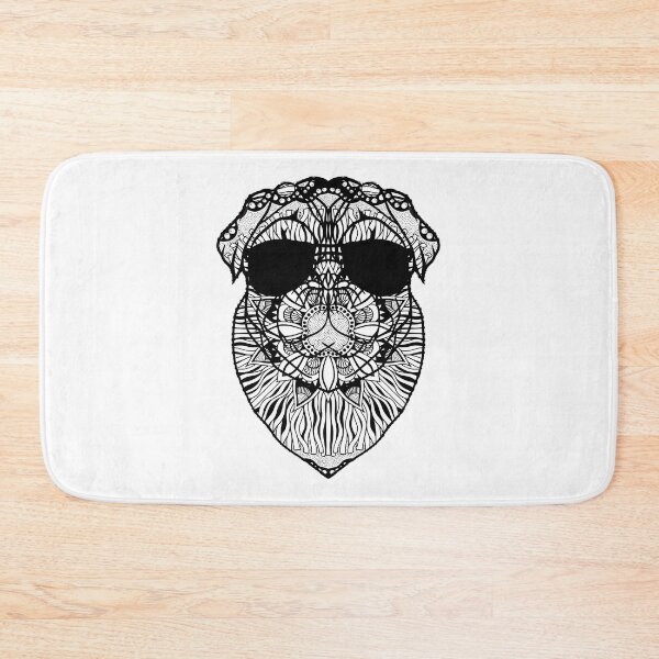 Item preview, Black And White Pug designed and sold by momofdoggos.