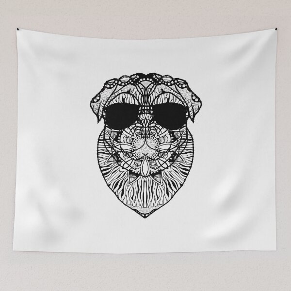 Item preview, Black And White Pug designed and sold by momofdoggos.