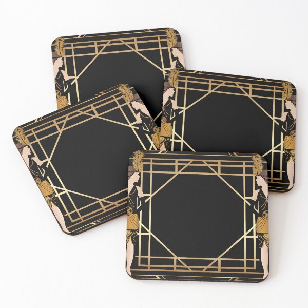 Item preview, Geometric Gatsby Art Deco Background with Woman designed and sold by Angela Cini.
