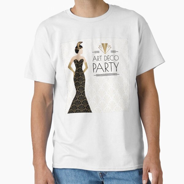Item preview, Gatsby Art Deco Illustration Design with Women in Pattern Dress designed and sold by Angela Cini.