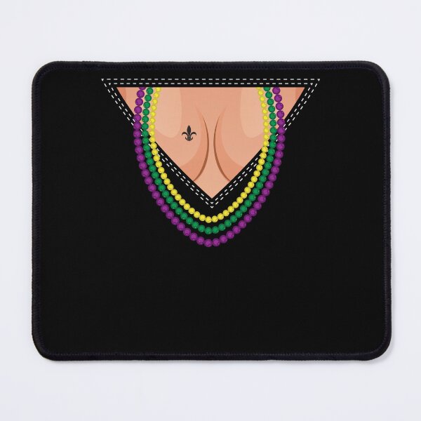 Item preview, New Orleans Funny Mardi Gras Beads Flash Cleavage designed and sold by Dressed For  Duty.