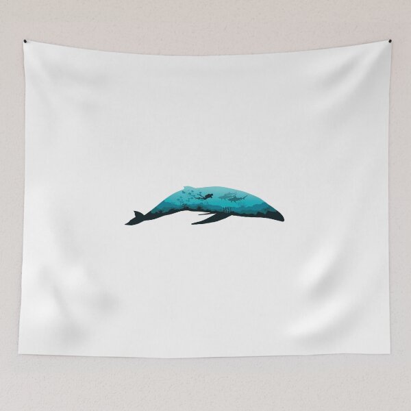 Item preview, Whale, silhouette and seascape designed and sold by landscapeworlds.
