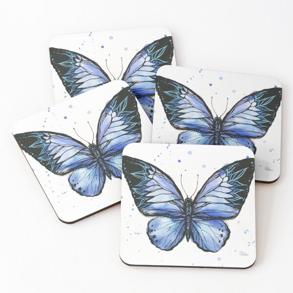 Item preview, Blue Butterfly Tribal Design designed and sold by Olga Shvartsur.