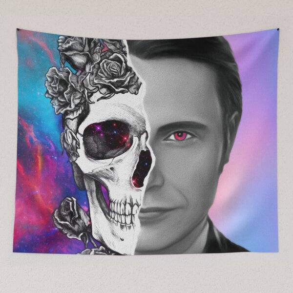 Item preview, Psychedelic Space Hannibal with Rose Skull designed and sold by orionlodubyal.