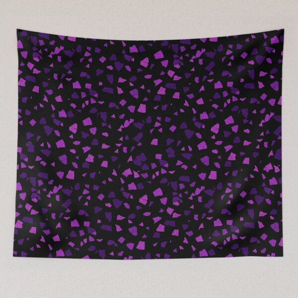 Item preview, Black and Purple Sparkly Terrazzo Marble designed and sold by PurpleAdventure.