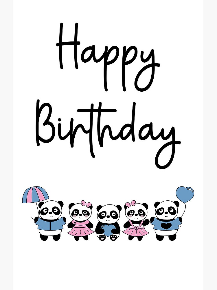 Thumbnail 2 of 2, Greeting Card, Panda Parade designed and sold by Crystal-Star.