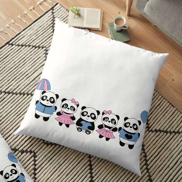 Panda Parade Floor Pillow