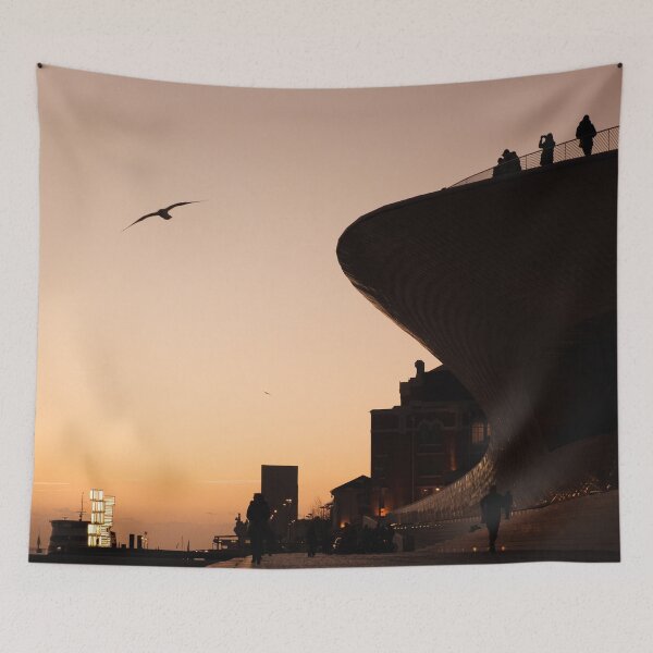 Item preview, MAAT Museum Sunset, Lisbon Seaside Photography designed and sold by thewildprints.