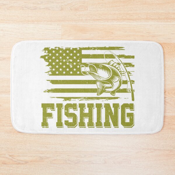 Item preview, Fishing T-Shirt: American Flag Fishing Design designed and sold by Funny-Tees4U.