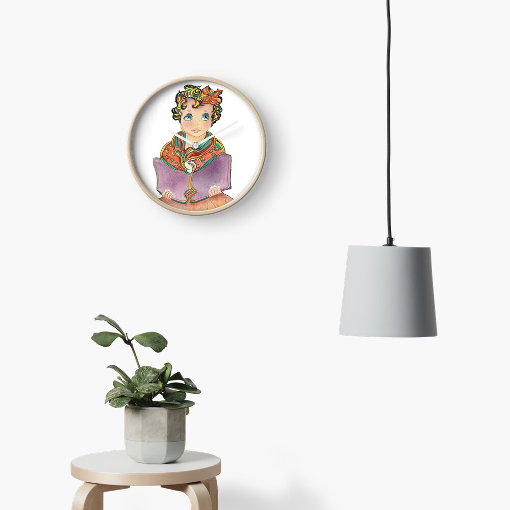 Fairy Book Girl Clock