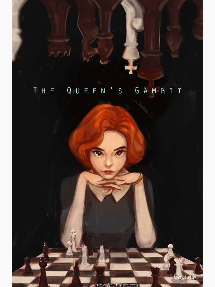 Pegatina for Sale con la obra «Gambito de dama» de Tio-Trile