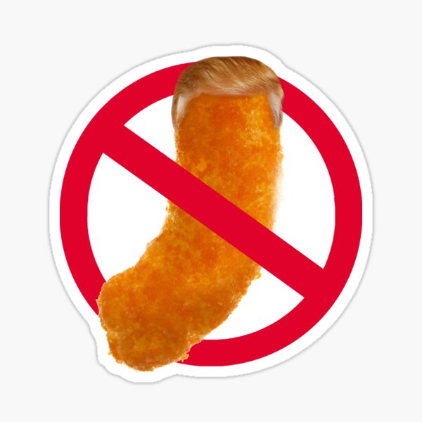 Vista previa del artículo con la obra «Anti-Cheeto», diseñado y vendido por partyfarty.