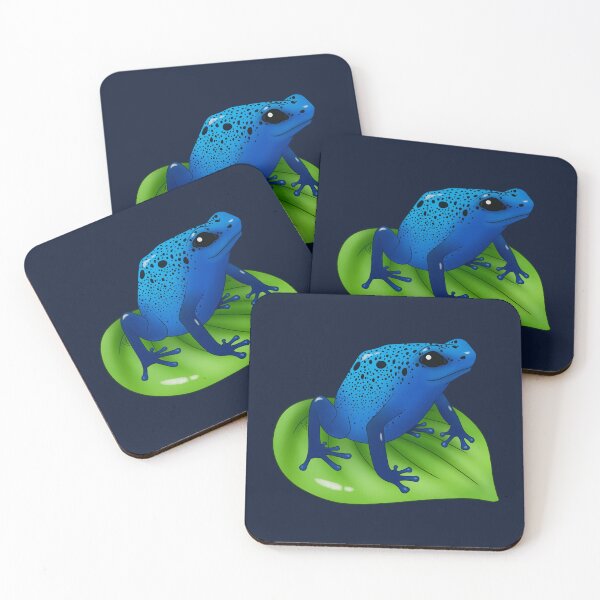 Item preview, Blue Poison Dart Frog on a Leaf designed and sold by anacecilia.